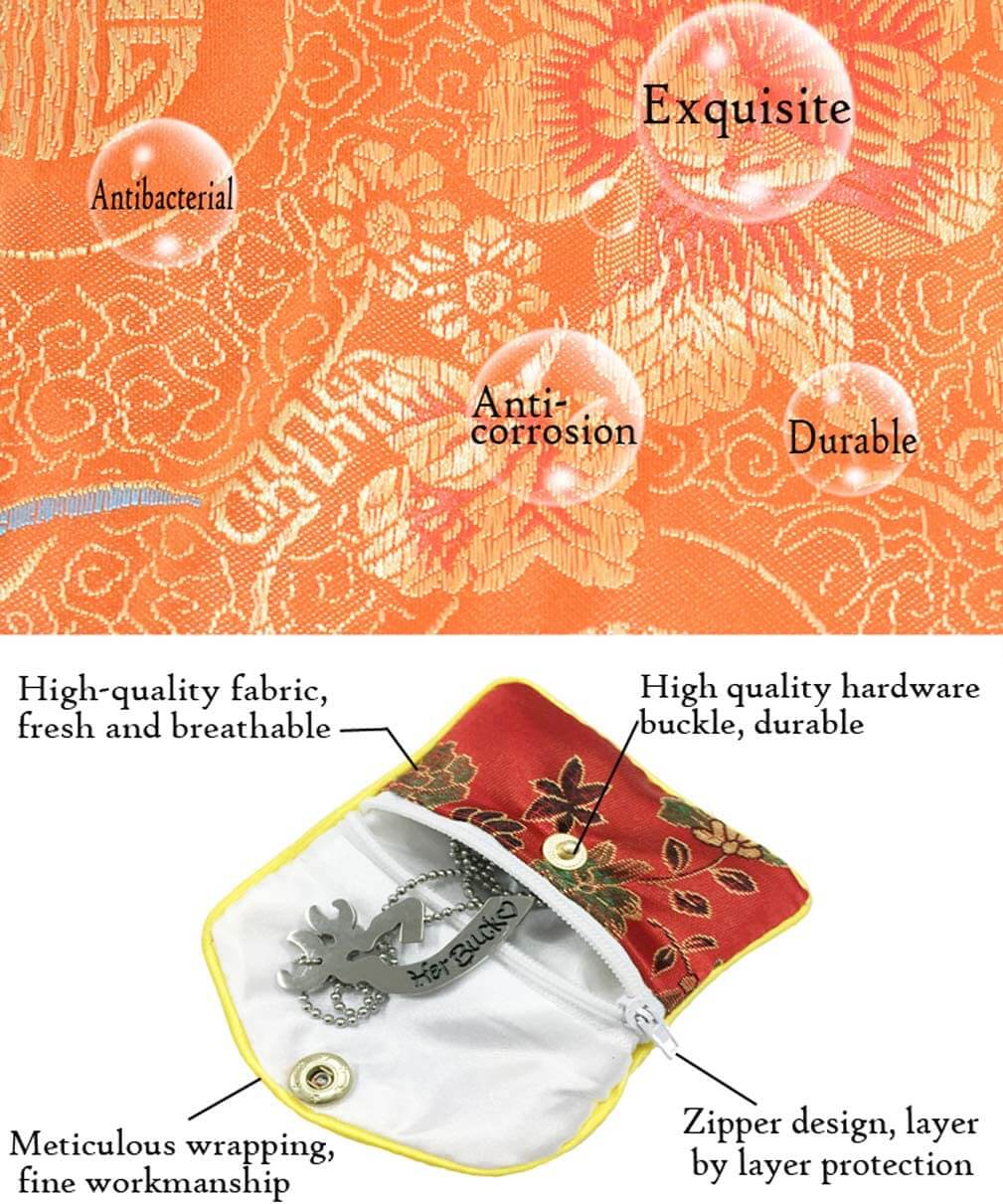 Bolsas de monedero de joyería de estilo chino de seda