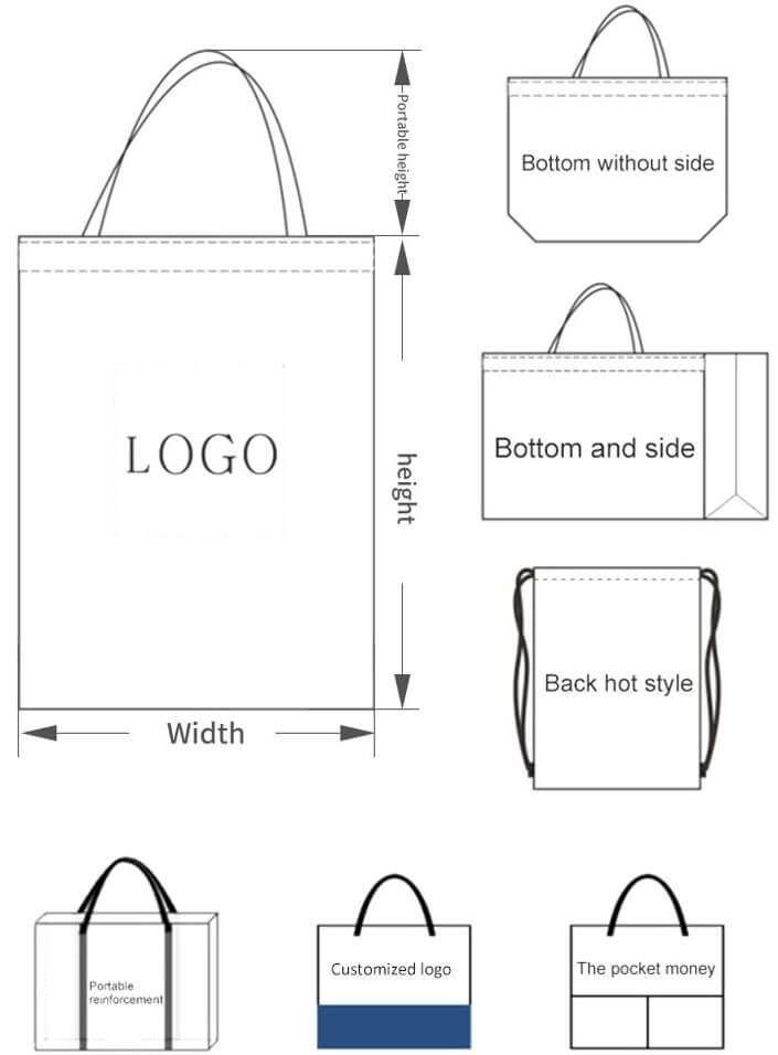 Diseño de logotipo de bolsa de asas