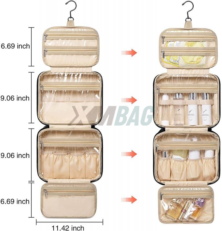 4 Sections Hanging Travel Toiletry Bags