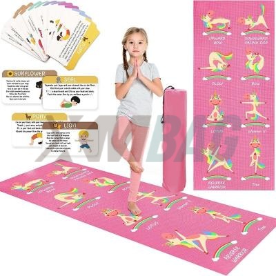 Juegos de colchonetas de ejercicio de yoga antideslizantes para niños de PVC
